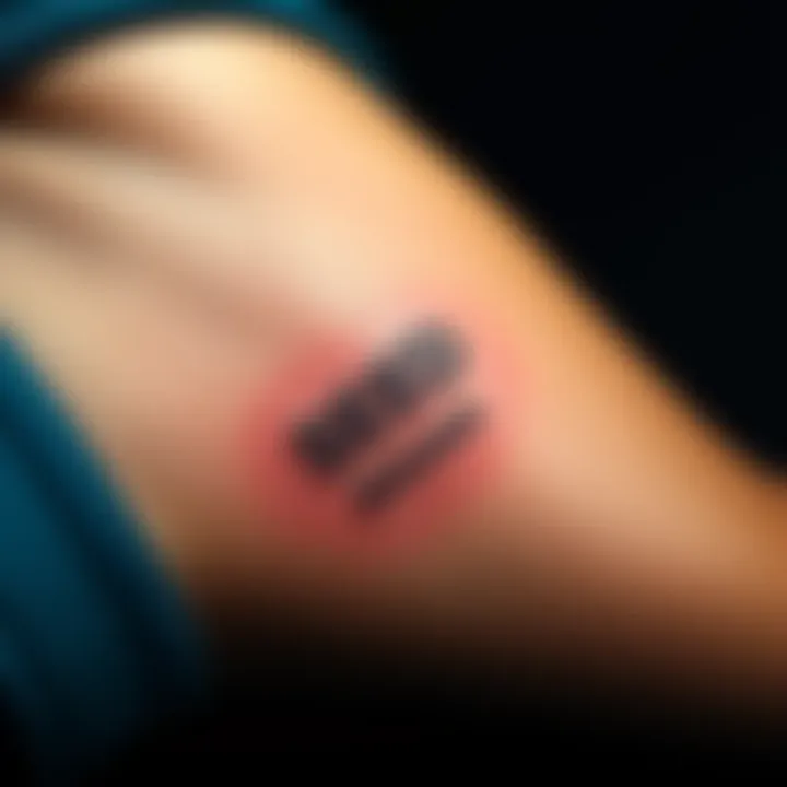 Tattoo of a Seed Phrase on Skin A close-up of a tattoo displaying a cryptocurrency seed phrase on a person's forearm, symbolizing innovative security methods in the digital age.