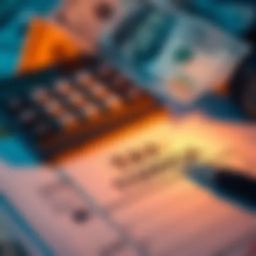 Tax Form 1099 DA A close-up of a 1099 DA tax form with a calculator and dollar bills in the background