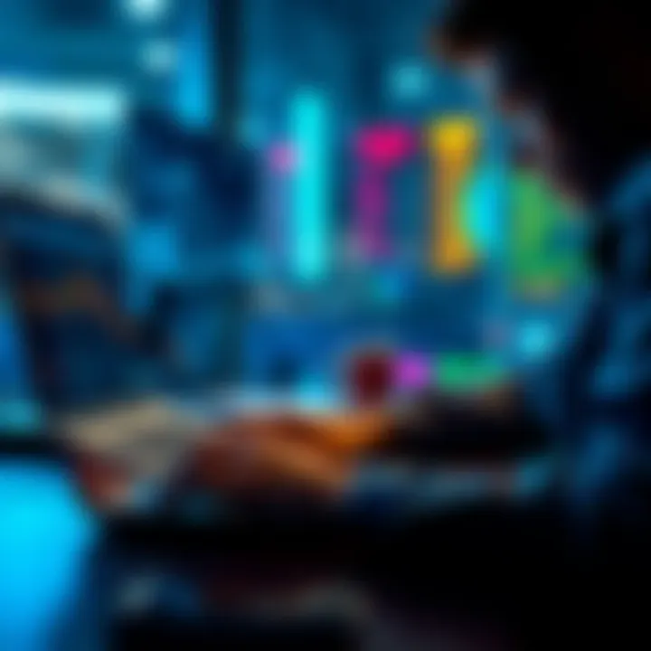 A person using a laptop to file taxes, focused on tax software for trading meme coins in a Phantom wallet