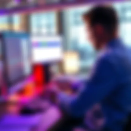 A person using a computer to compare tax filing software options, highlighting FreeTaxUSA and TurboTax.