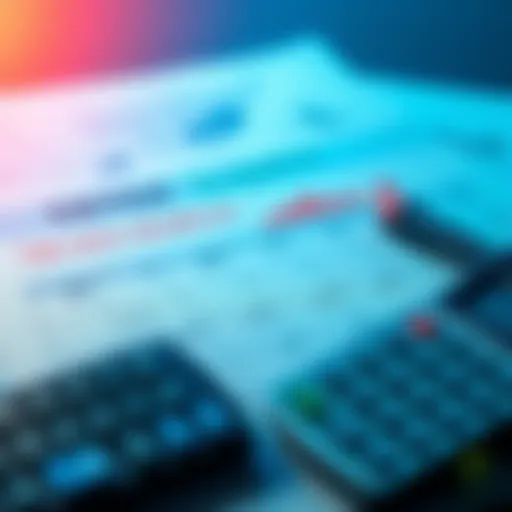 A calendar marking important tax deadlines with financial documents and a calculator