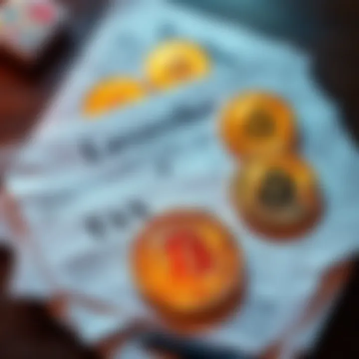 A visual representation of tax documents and Bitcoin symbols, illustrating the complexities of tax reporting after cryptocurrency transactions.