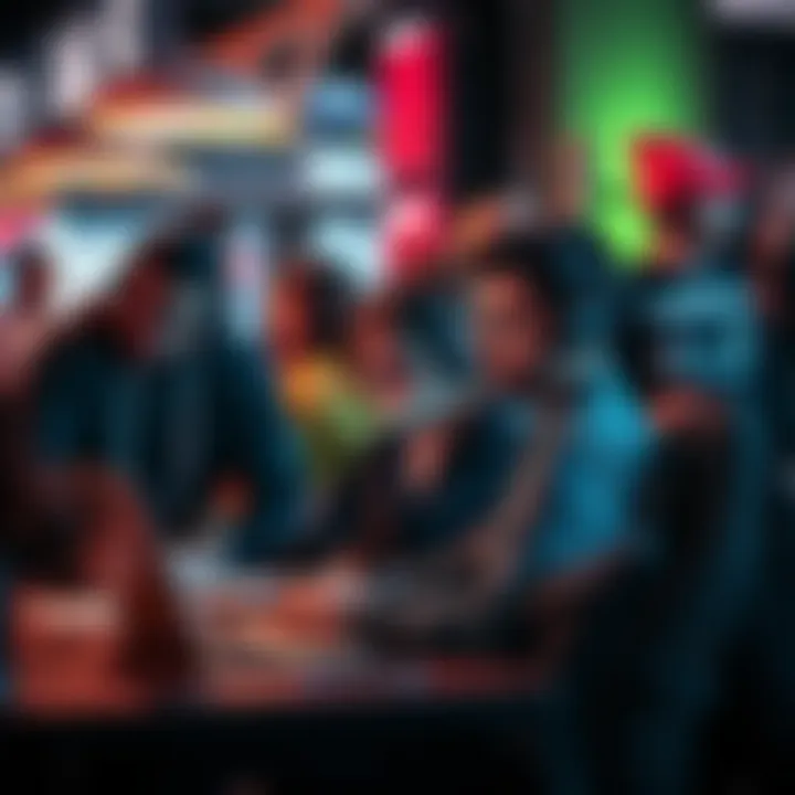 Teammates at a Hackathon Group of people collaborating at a hackathon with laptops and notes