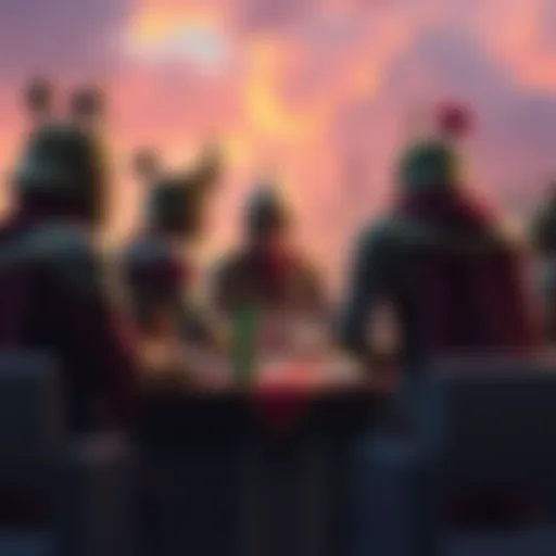 Players collaborating in Atlas Empires, discussing strategies for teamwork