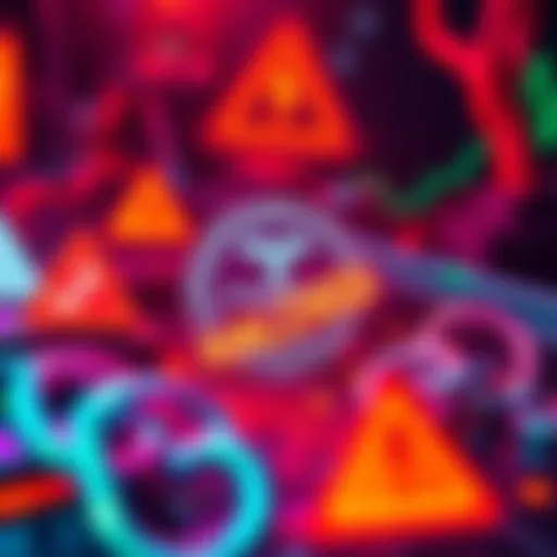 TectonicFi Hacked A graphic representing a cyber attack on TectonicFi, with warning signs and a halted crypto chain