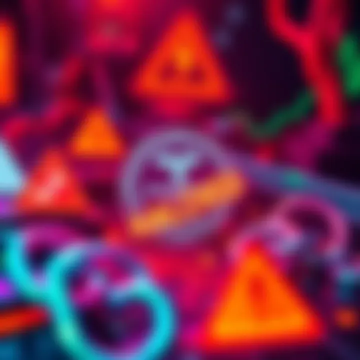 TectonicFi Hacked A graphic representing a cyber attack on TectonicFi, with warning signs and a halted crypto chain