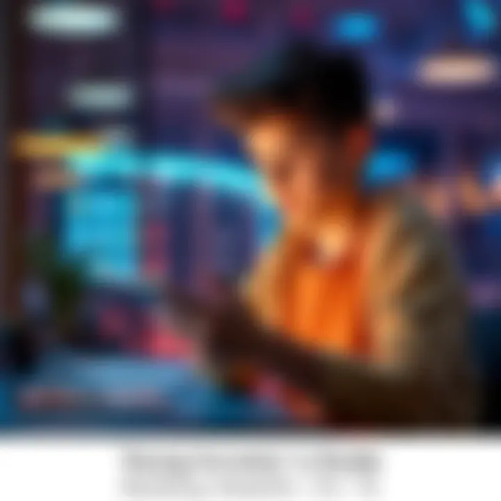 Teen Investor Strategy A young investor reviewing financial options in a modern setting.