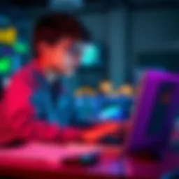 A 17-year-old app developer sitting at a desk, focused on coding with a laptop and notes around them, contemplating entry into an 18+ hackathon.