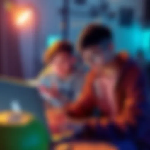 Teenagers using a smartphone and a laptop to purchase Litecoin without an ID via payment apps