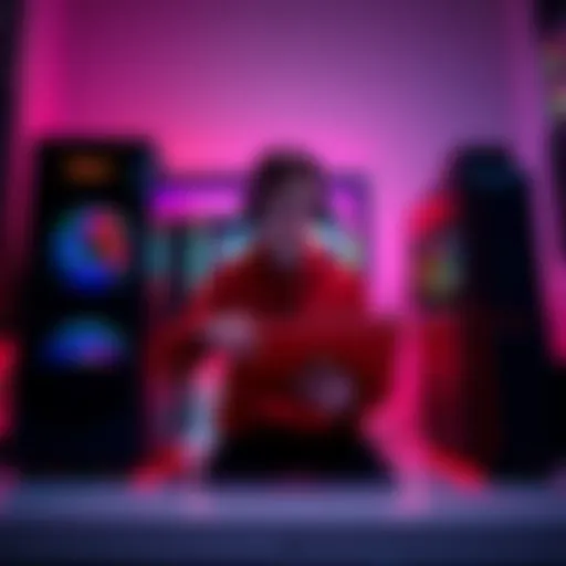A 15-year-old shows off his gaming PC setup featuring an R3 4300GE processor, Vega 9 graphics, and 16GB of RAM.
