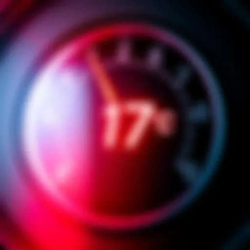A temperature gauge showing 17 degrees Celsius, symbolizing the return of mild weather