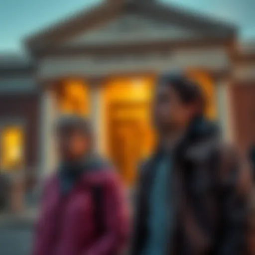 A couple from Tennessee stands outside a courthouse, looking concerned after receiving a $6.8 million fine for their cryptocurrency scheme.