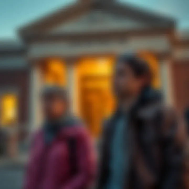 A couple from Tennessee stands outside a courthouse, looking concerned after receiving a $6.8 million fine for their cryptocurrency scheme.
