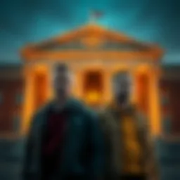 Two men from Tennessee stand before a courthouse, facing serious charges for their involvement in a cryptocurrency robbery targeting investors.