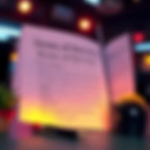 A document displaying important Terms of Service for a tech platform, highlighting user rights and responsibilities.