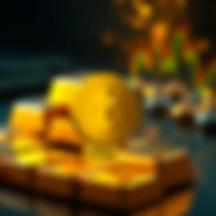 Tether logo displayed alongside shiny gold bars, representing its entry into the gold market.