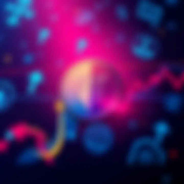 A visual representation showing Tether's logo with a collapsing graph and various cryptocurrency symbols in the background, illustrating the impact of a potential collapse on the market.