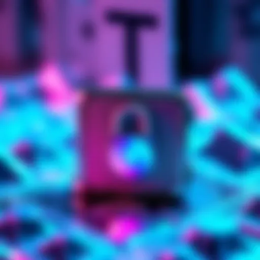 Visual representation of Tether freezing USDT, depicting a digital wallet with a padlock symbol on it