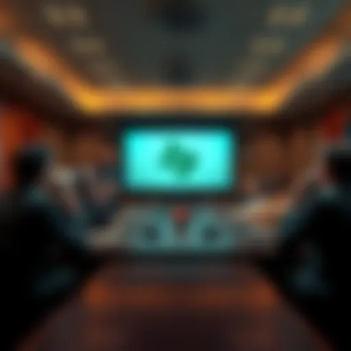 Members of the Texas Advisory Committee discussing Bitcoin custody plans in a conference room