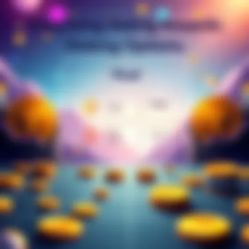 A graphic showing options for managing Tfuel staking rewards, including staking nodes, swapping for Theta, and adding to liquidity pools. Coins are illustrated to represent staking choices.