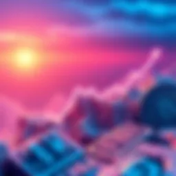 Graph showing projected rise of Theta cryptocurrency towards $100, with a highlighted point at $17.