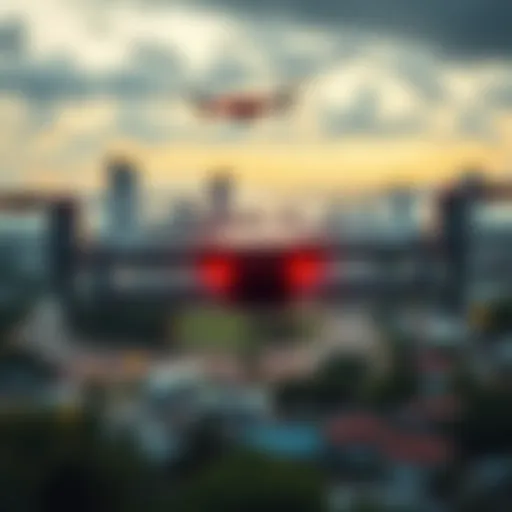 Military drones scanning an area in Malaysia for heat signatures to track down Bitcoin thieves