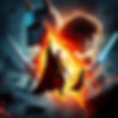 Three Legendary Plots A visual depicting three iconic storylines clashing together in a dramatic way