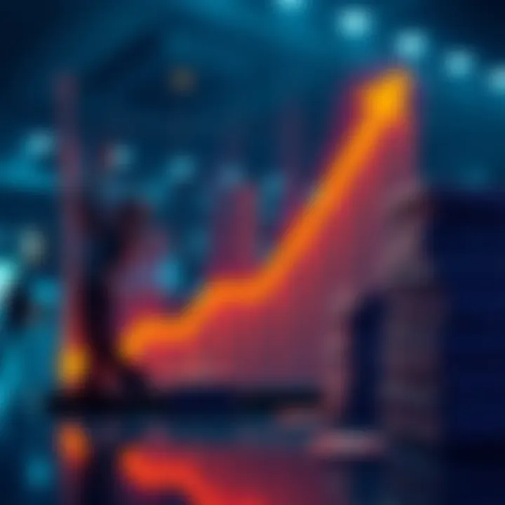 A graph showing growth in parcel earnings as a person advances through tiers with parcels stacked nearby