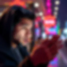 A TikTok user looking surprised while checking their phone after getting an offer for their image to be sold as an NFT.