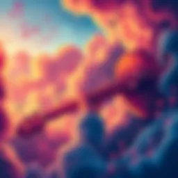 A vibrant illustration showcasing the Toccata meme with musical notes and dreamlike elements surrounding it, symbolizing creativity and cultural impact.