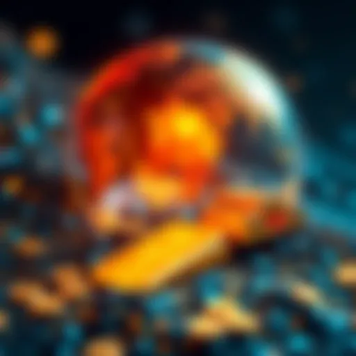 A graphic showing tokenization symbols and gold bars, representing the impact on global markets, particularly gold.