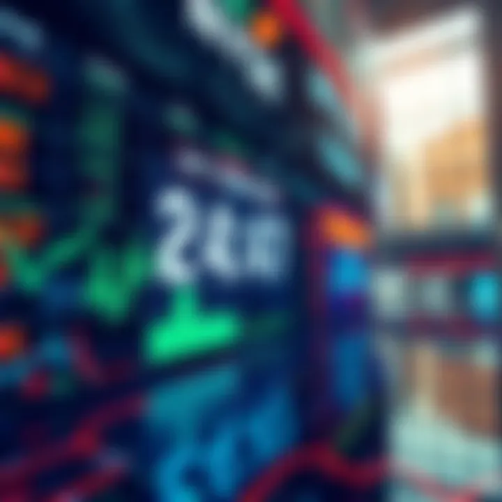 A digital stock exchange platform displaying tokenized shares and a 24/7 trading clock.