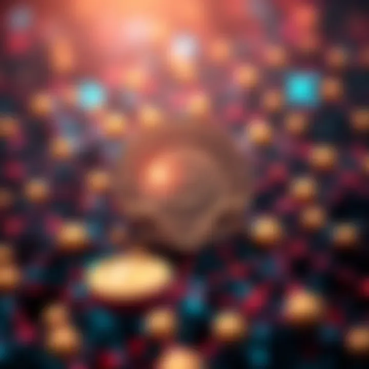 A visual representation of tokens being minted, symbolizing verified entropy reduction. The image showcases a digital network with nodes connecting, emphasizing decentralization and intelligence.