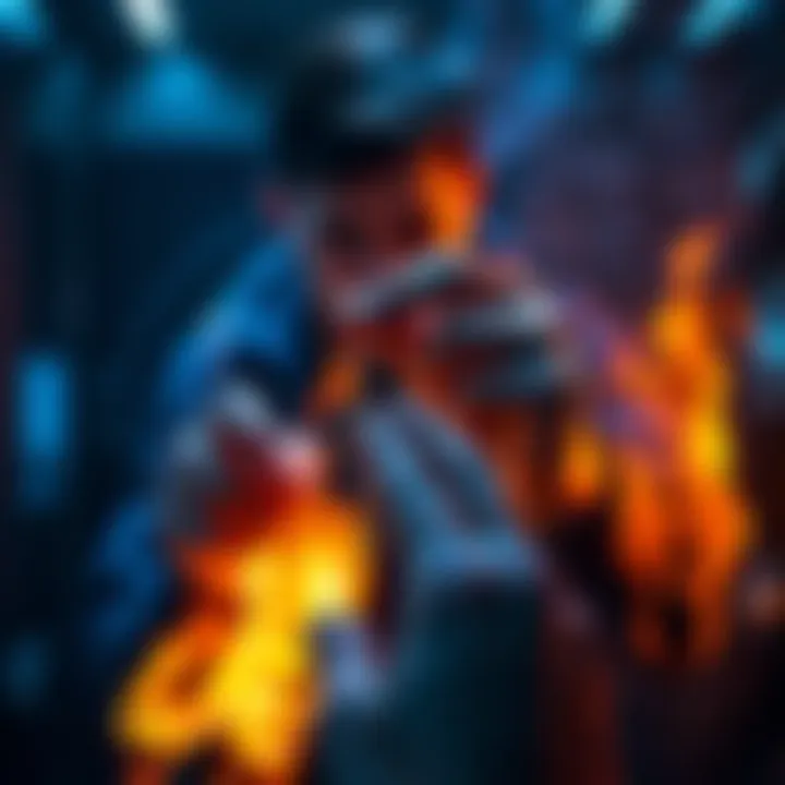 A person burning keys symbolizing the removal of admin access in a DeFi protocol, with a digital vault in the background containing coins