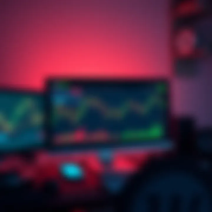 A computer screen displaying various tools for sorting cryptocurrencies by trading volume with graphs and charts.