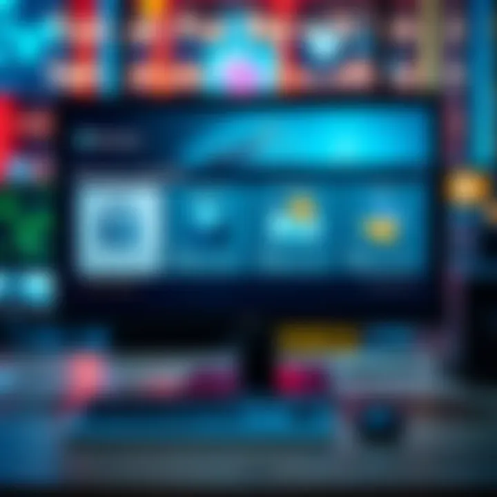 Four recovery tools displayed on a computer screen with wallet graphics illustrating their features and fees