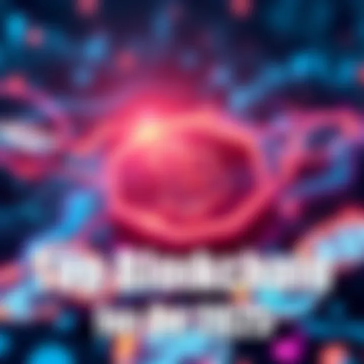 Graphic showing a futuristic blockchain technology with currency symbols, highlighting the leading choice for decentralized finance in 2025.