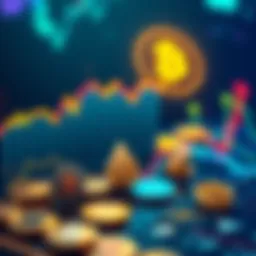 Chart showing the top 10 cryptocurrencies by market cap over $10 billion with upward trends
