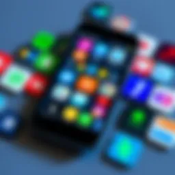 A collage of user-friendly apps displayed on a smartphone screen, showcasing their colorful icons and interfaces, illustrating the best options available in the Pi ecosystem.