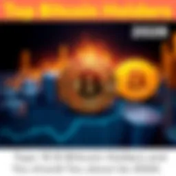 A graphic showing the top Bitcoin holders ranked, with icons representing cryptocurrency wealth and market influence.