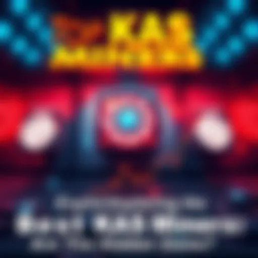 Illustration showing three KAS miners with highlighted features and a graph indicating price stability.