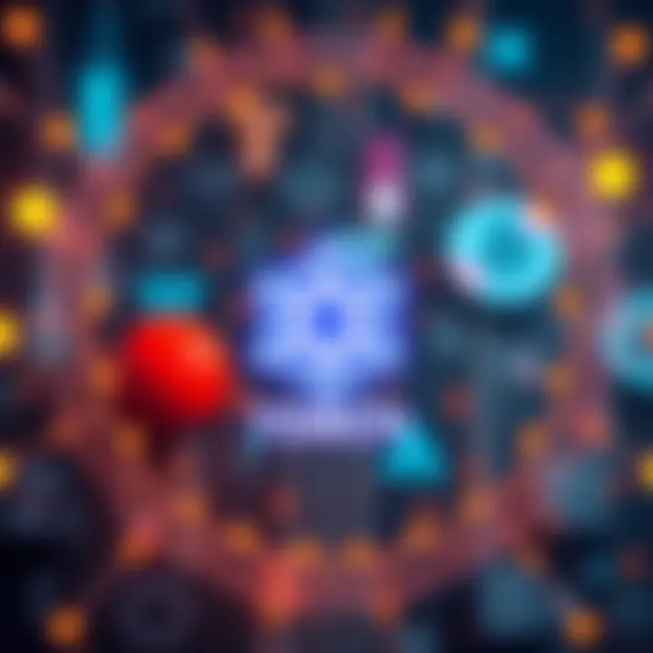 Illustration of the Torch Reputation logo with blockchain symbols in the background, representing launch on Zilliqa 2.0
