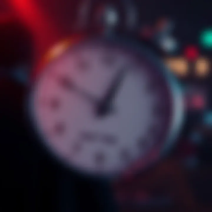 A graphic showing a clock with different tournament start times highlighted, illustrating the idea of alternating start times to attract more players.