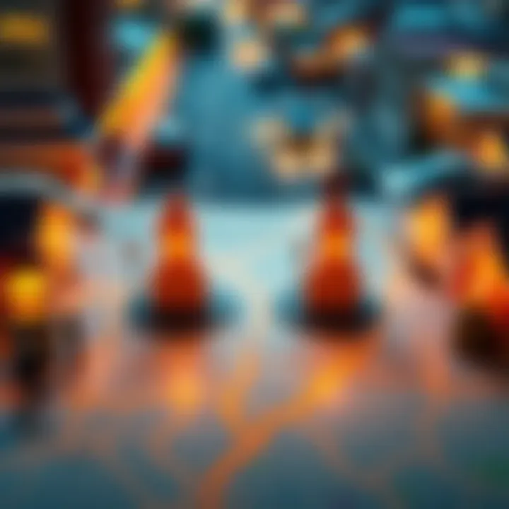 Two towns displayed on a map indicating job opportunities and distance from each other