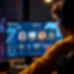 A gamer looking at a screen showing different mission levels and progress in a popular video game.