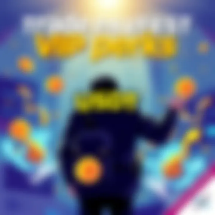 Trade USDT for VIP perks Illustration of a person trading USDT, surrounded by bonus rewards and coupons