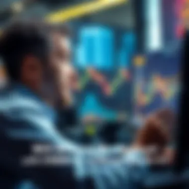 Trader worried about Binance account A concerned trader looking at a computer screen showing Binance interface and trading graphs, with a worried expression on his face