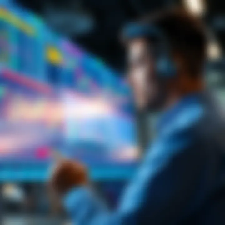 A trader looks at various stock charts on a screen, considering options for good enough trades.
