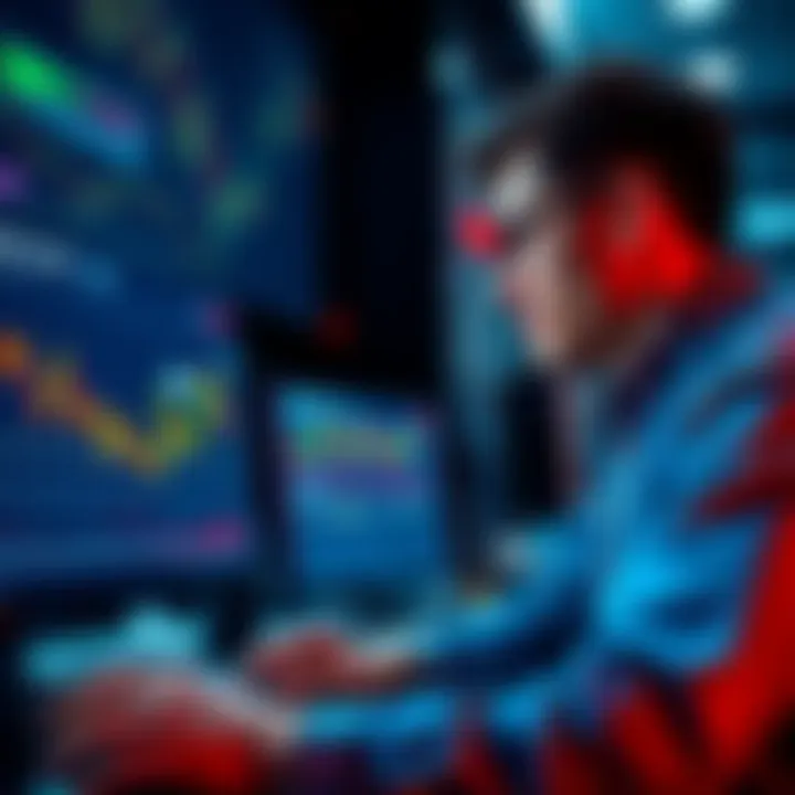 A trader looking at financial charts on a computer screen, reflecting on a recent leveraged trade that went wrong, highlighting the importance of market direction analysis.