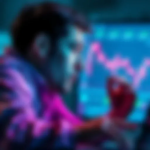 A concerned trader looking at a screen showing significant account losses after Kraken's policy change.